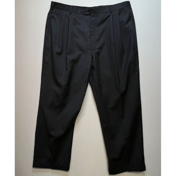 Jos. A. Bank Mens 2-Button Blazer Pleat Front Pant Wool 2-Piece Suit Sz 46L Gray - Picture 14 of 16